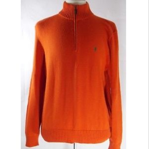 RALPH LAUREN Polo Sweater Orange Long Sleeve